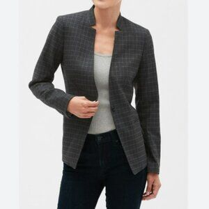 Banana Republic Factory Washable Windowpane Inverted Collar Blazer 8